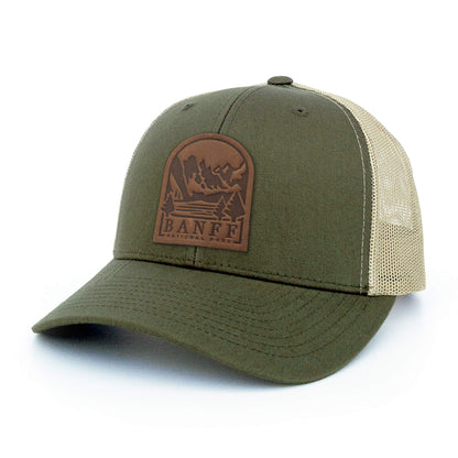 Banff National Park Leather Patch Trucker Hat