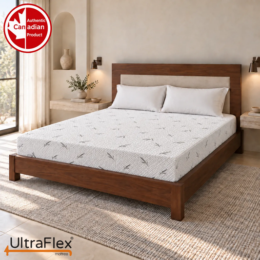 UltraFlex® SleepTight Gel Memory Foam Mattress with Bamboo Cover and Pressure Relief — Made in Canada
