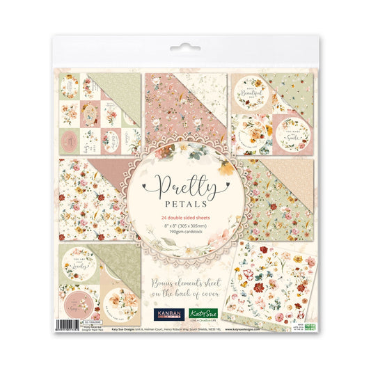 Kanban Crafts Pretty Petals 8x8 Designer Premium Paper Pack