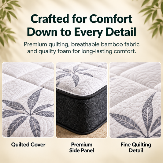 UltraFlex® DreamEasy Gel-Infused Foam Mattress with Quilted Comfort and a Soft Bamboo Cover — Made in Canada