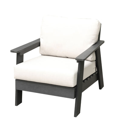 Hazelnut Polymer Outdoor Club Chair with Sunbrella® Cushions - AURABAGS SHOP