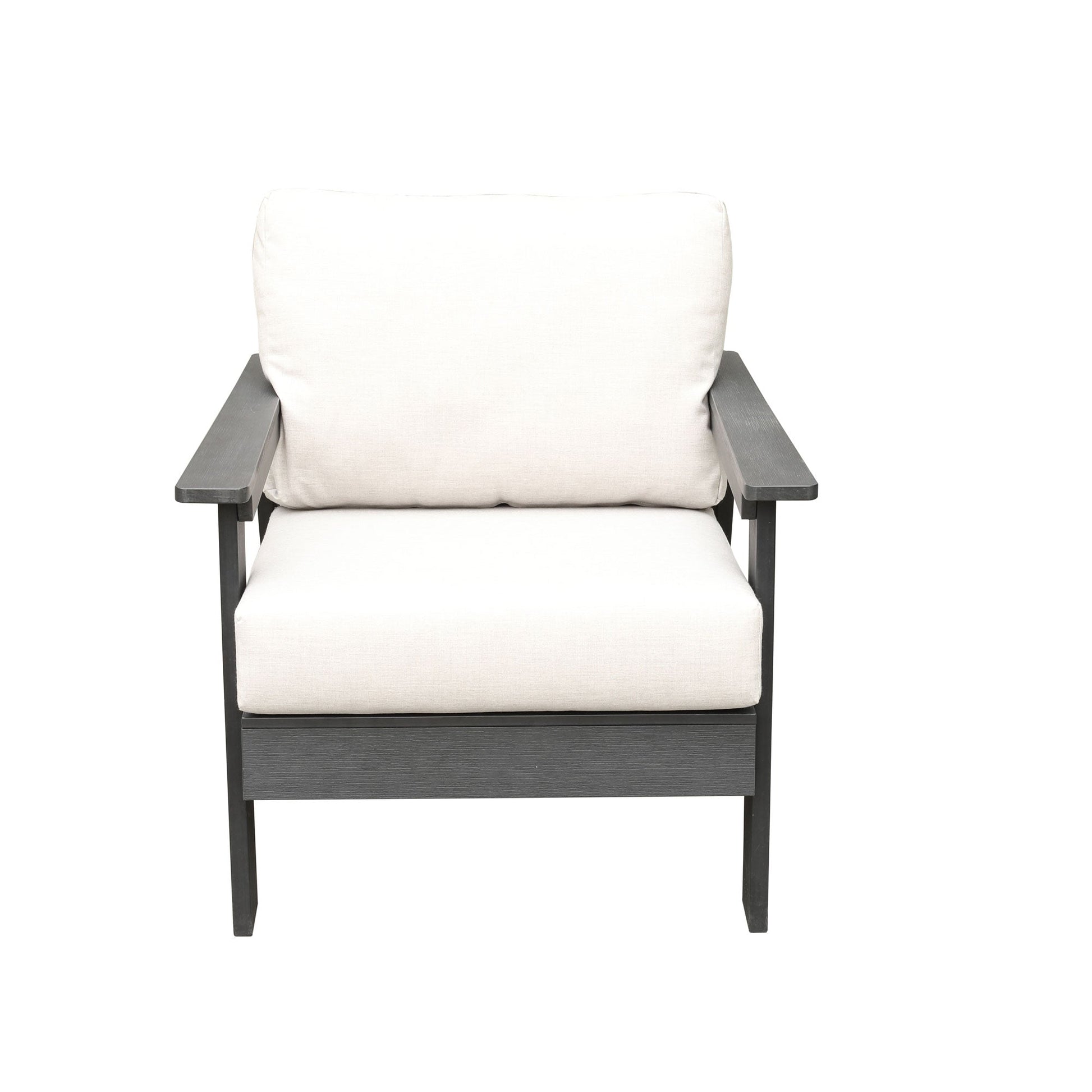 Hazelnut Polymer Outdoor Club Chair with Sunbrella® Cushions - AURABAGS SHOP