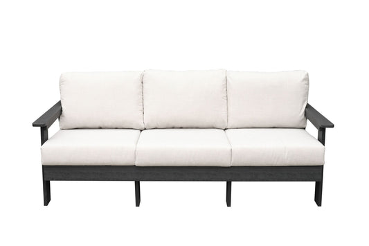 Hazelnut Polymer Outdoor Sofa with Sunbrella® Cushions - AURABAGS SHOP