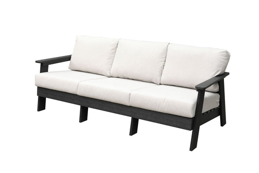 Hazelnut Polymer Outdoor Sofa with Sunbrella® Cushions - AURABAGS SHOP