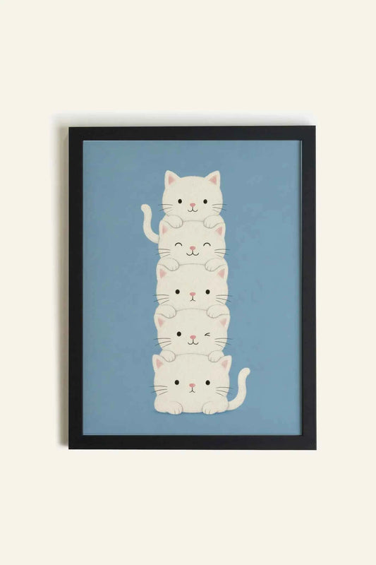 KITTY TOWER, Oeuvre sur toile rigide, encadré Noir (collective)
