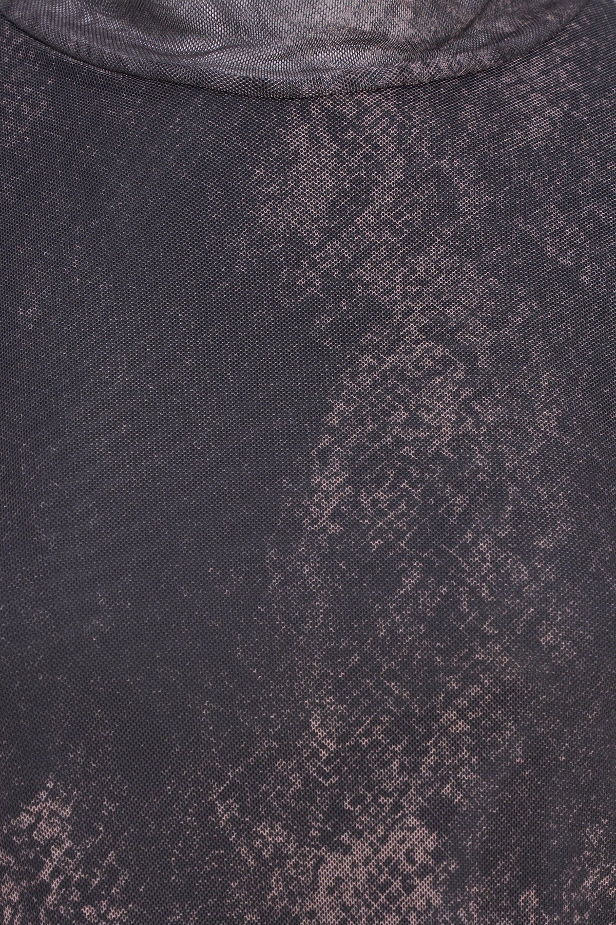 Women's Mesh-Knit Printed Top, with a Mock Neckline & Long Sleeves