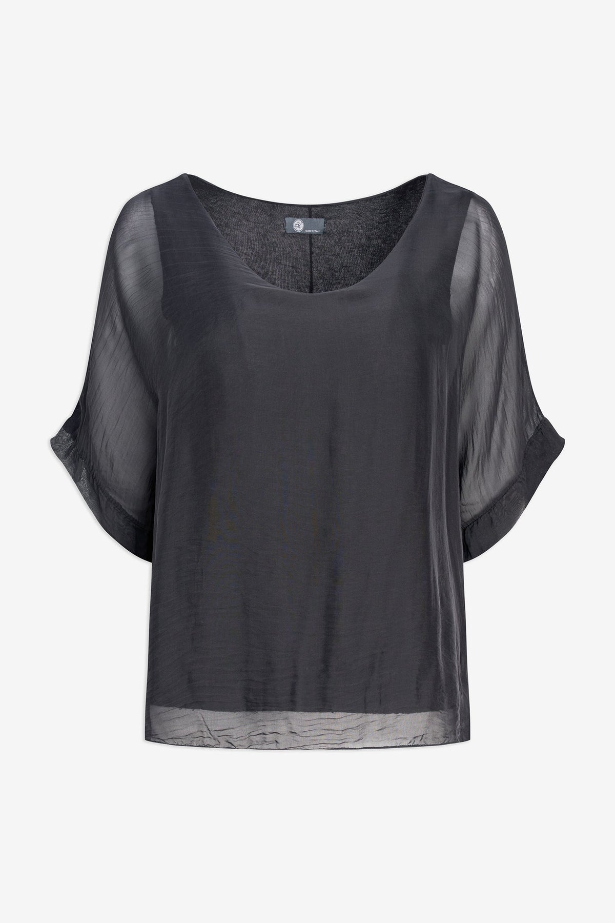 Women's Woven V-Neckline Top, with Short Sleeves