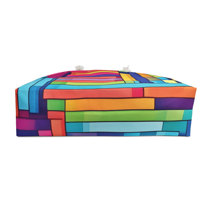 Colorful Geometric Stained Glass Pattern Weekender Bag | Rainbow Travel Tote | Mom Gifts