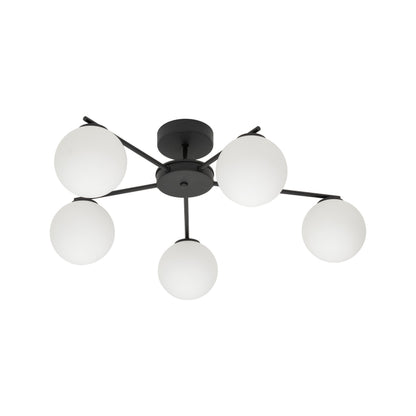 ELTON Black Scandinavian Ceiling Lamp for Living Room, Bedroom & Hallway - AURABAGS SHOP