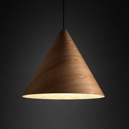 SOLIS Large Scandinavian Wood Pendant Light – Statement Cone Design (Limited Edition) - AURABAGS SHOP