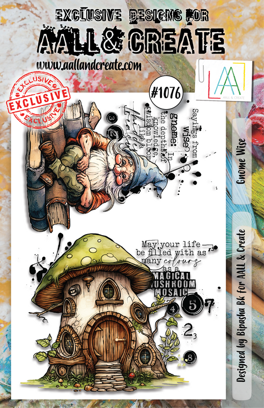 AALL and Create #1076 - A6 Stamp Set - Gnome Wise