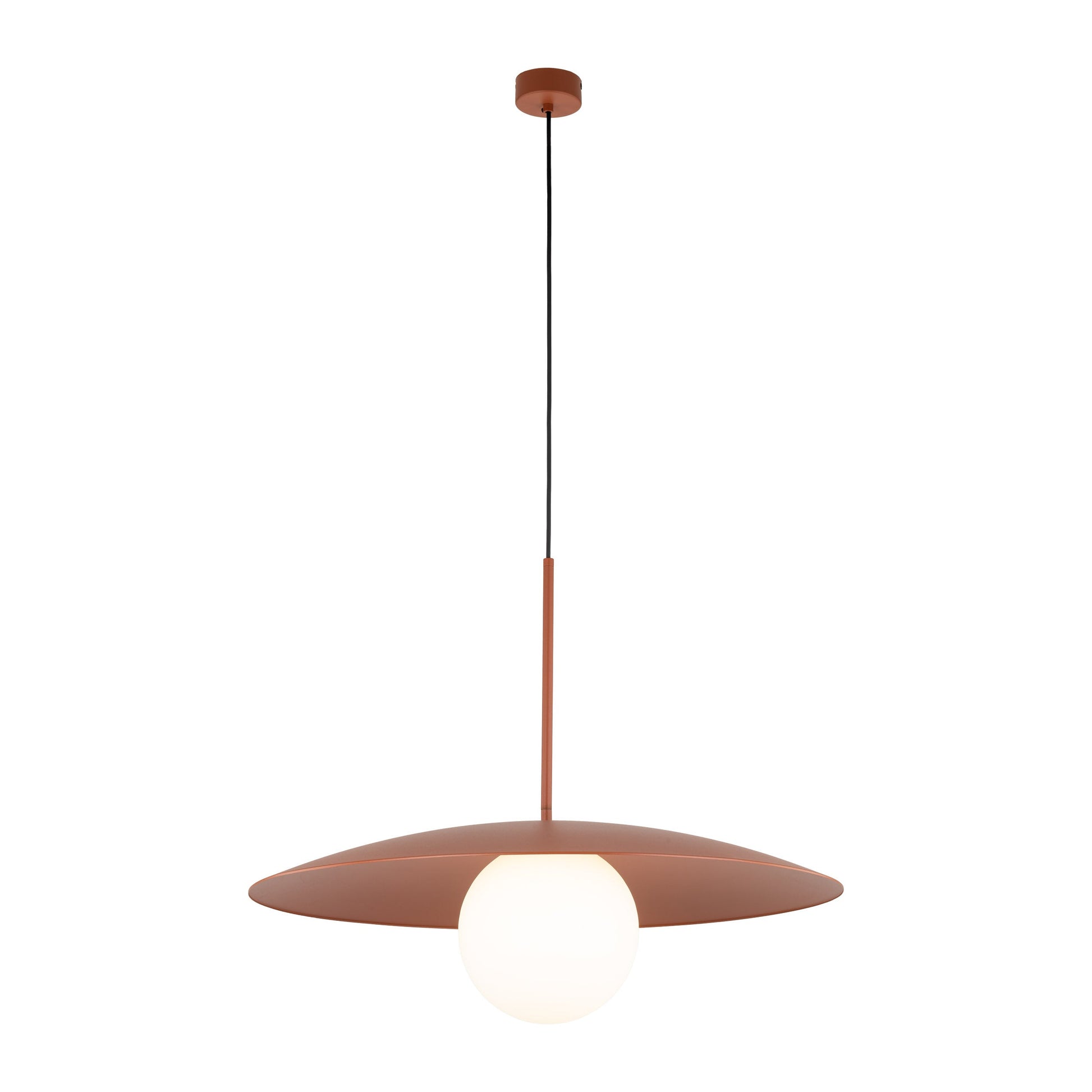 SLATE Mid-Century Modern Wide Dome Pendant Light for Kitchen Island & Dining Table - AURABAGS SHOP