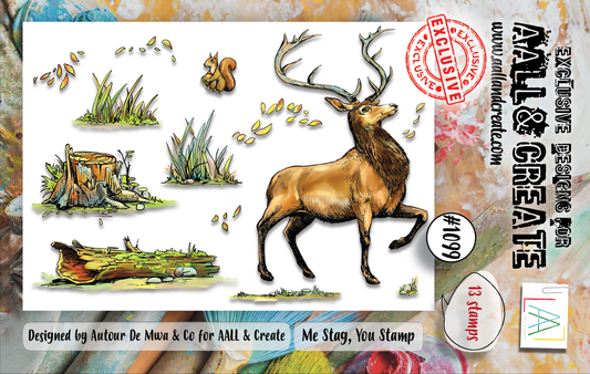 AALL and Create #1099 - A7 Stamp Set - Me Stag, You Stamp Set
