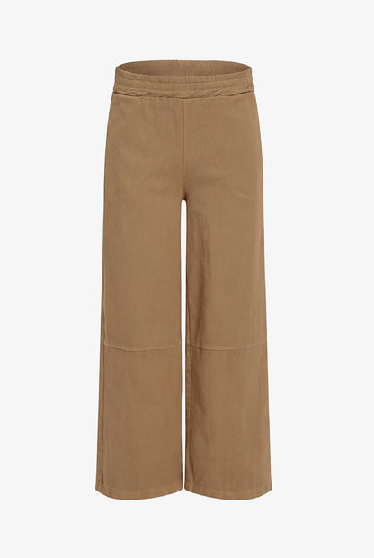 Women's Woven Pull-On Wide-Leg Pants with Back Patch Pockets