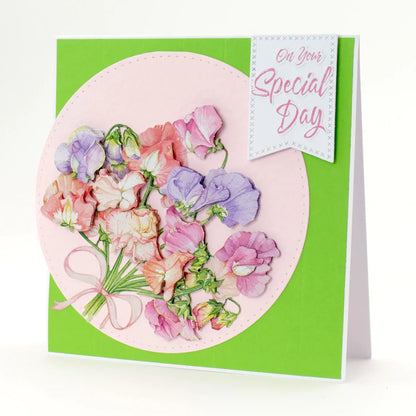 Die Cut Decoupage – Sweet Peas (Pack Of 3)