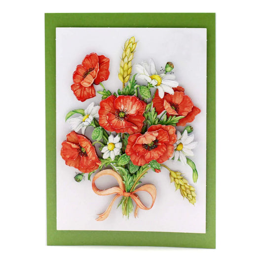 Die Cut Decoupage – Cornfield Poppies (Pack Of 3)