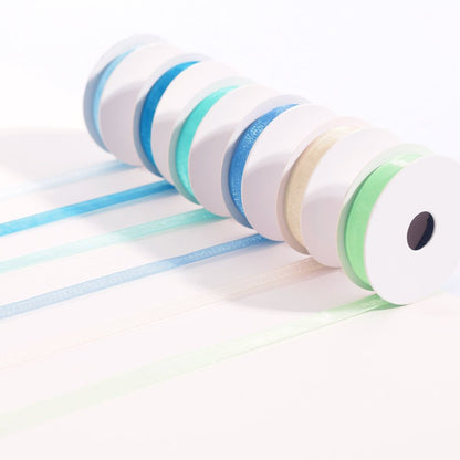 Vaessen Creative Organza Ribbon 6 Colours 6mmx2m Baby Blue