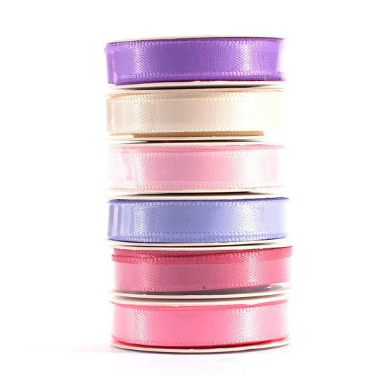 Vaessen Creative Satin Ribbon 6 Colours 6mmx2m Baby Pink