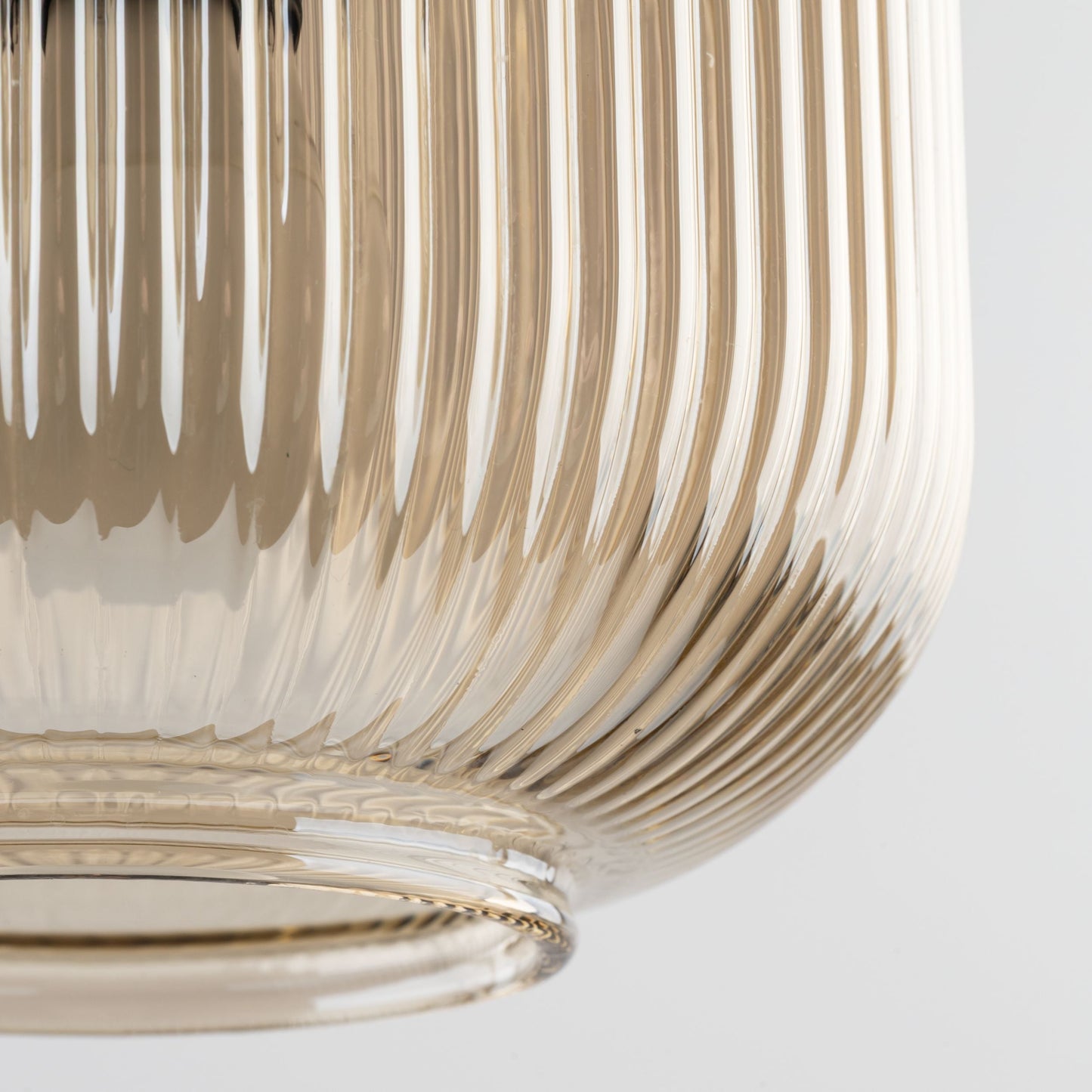 SOPHIA Ribbed Glass Pendant Light for Kitchen Island, Dining Room & Contemporary Interiors