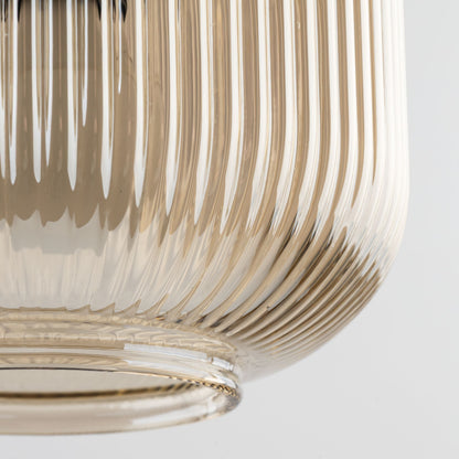 SOPHIA Ribbed Glass Pendant Light for Kitchen Island, Dining Room & Contemporary Interiors