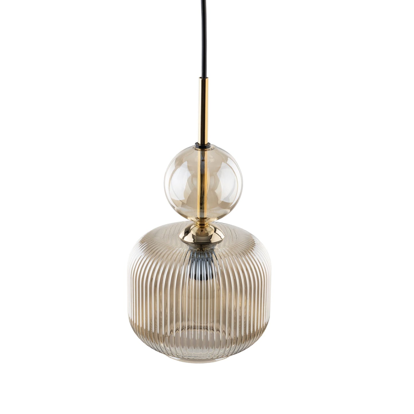 SOPHIA Ribbed Glass Pendant Light for Kitchen Island, Dining Room & Contemporary Interiors