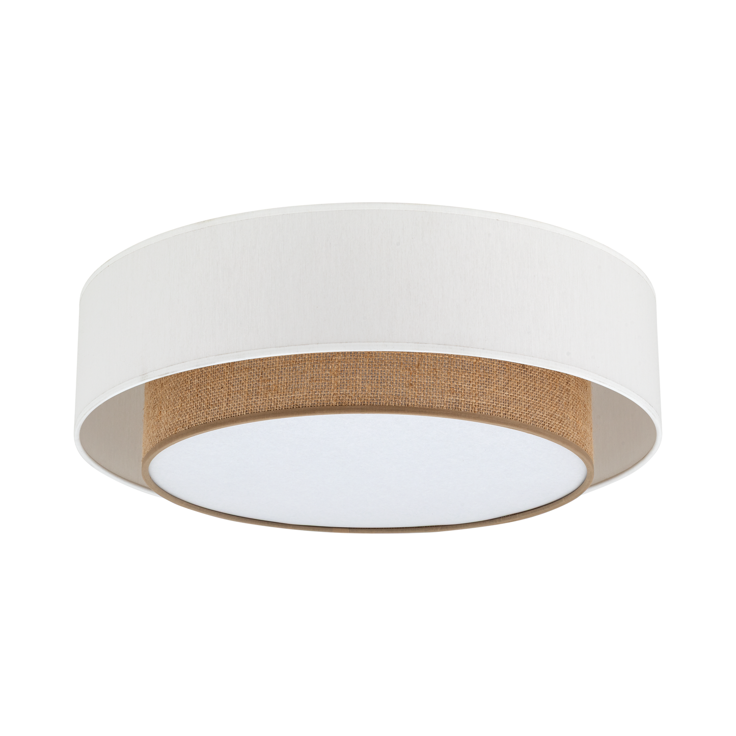 CALISTO JUTE Scandinavian Flush Mount Ceiling Light for Bedroom, Hallway & Living Room