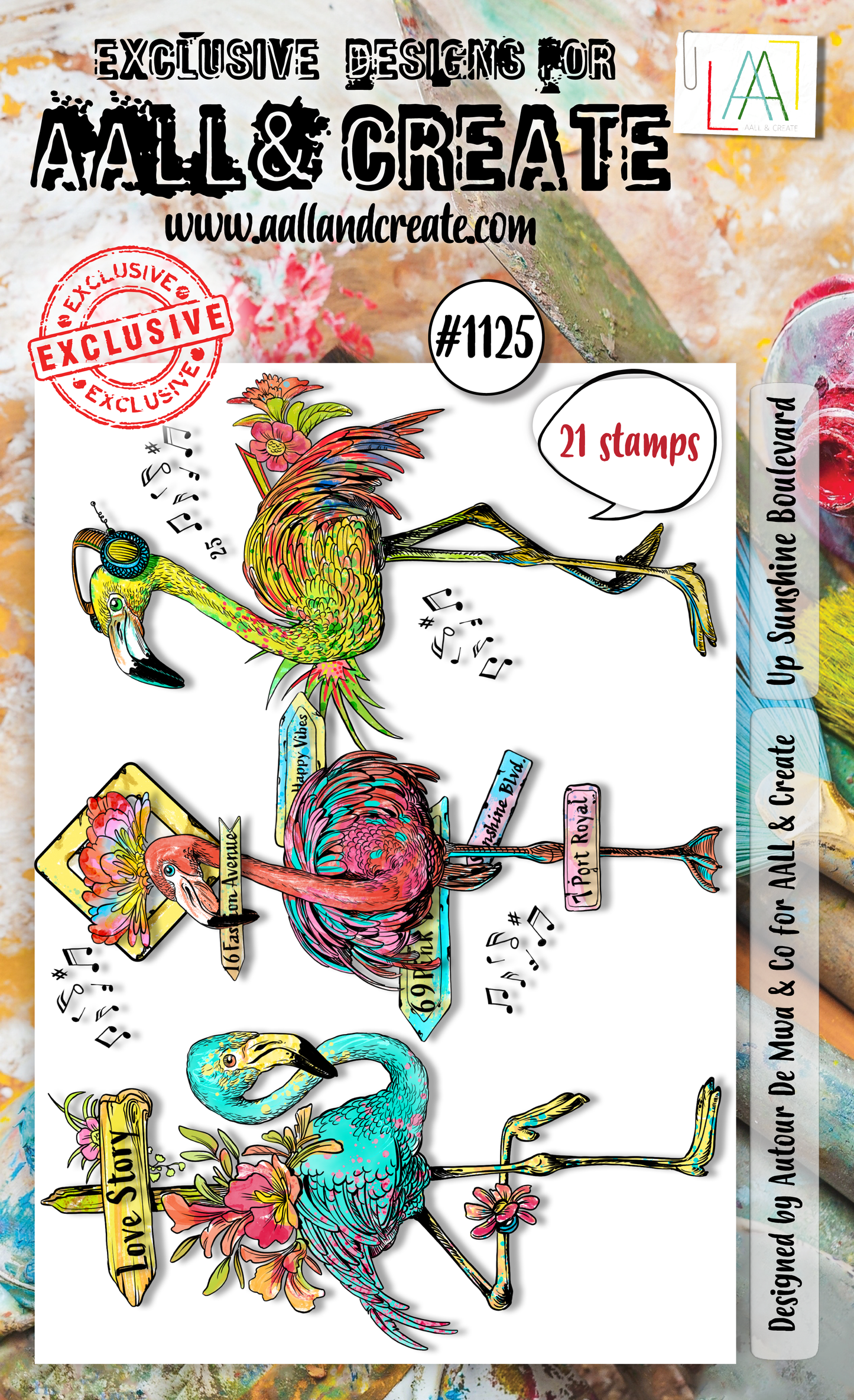 AALL and Create - A6 Stamp Set - Up Sunshine Boulevard