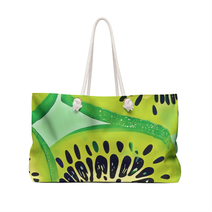 Kiwi Slices Weekender Bag | Tropical Fruit Beach Tote | Busy Mom Carryon