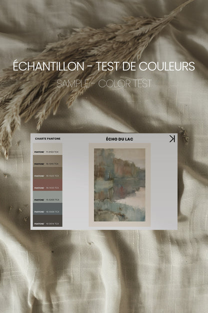 ÉCHO DU LAC, Oeuvre sur toile étirée