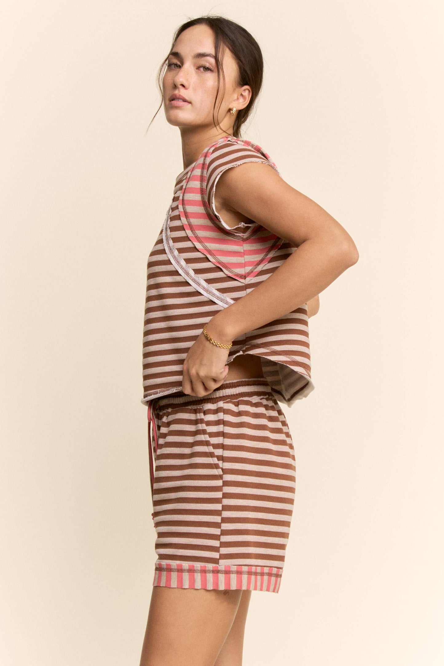 Striped Short Set