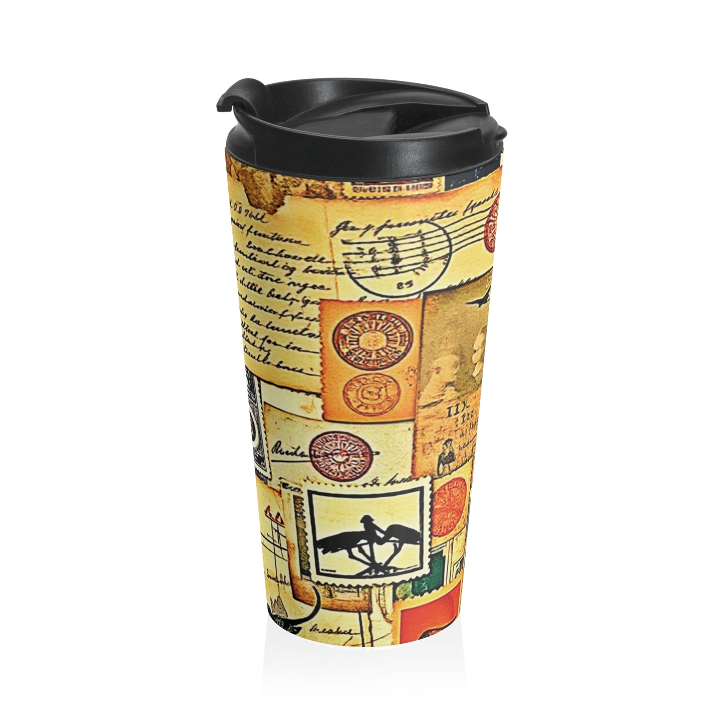 Travel Mug — Vintage Collage Stainless Steel Tumbler