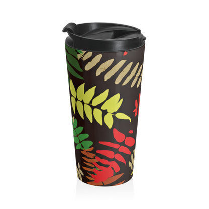 Travel Mug — Colorful Autumn Fern Stainless Steel Tumbler