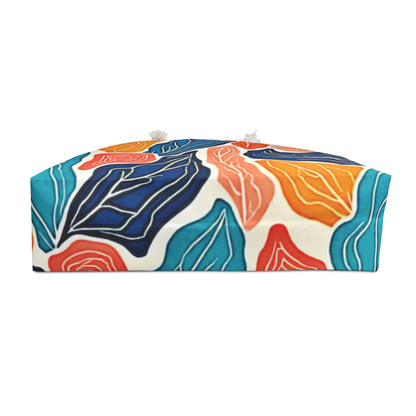 Colorful Abstract Leaves Weekender Bag | Beach Tote| Large Tote Bag| Everyday mom bag| Mom carry on bag| Mom carry on bag
