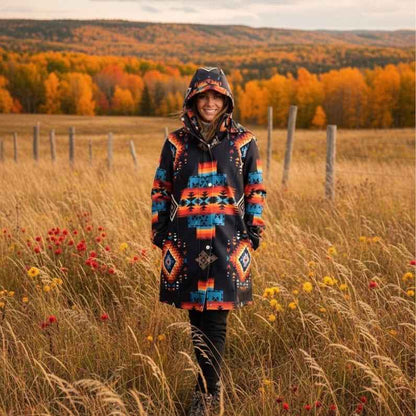 3/4-length Native coat (Night Star)