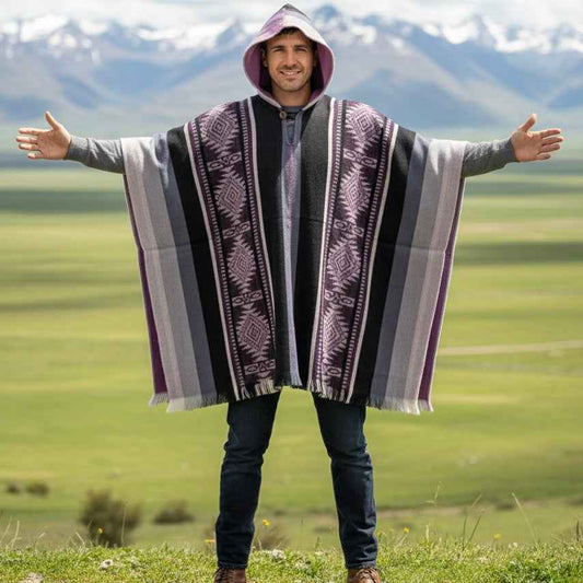 Lavender Soft Handmade Wool Ponchos