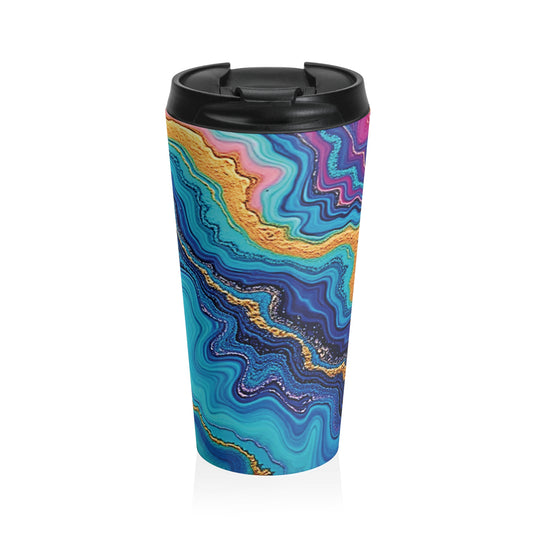 Geode Swirl Stainless Steel Travel Mug