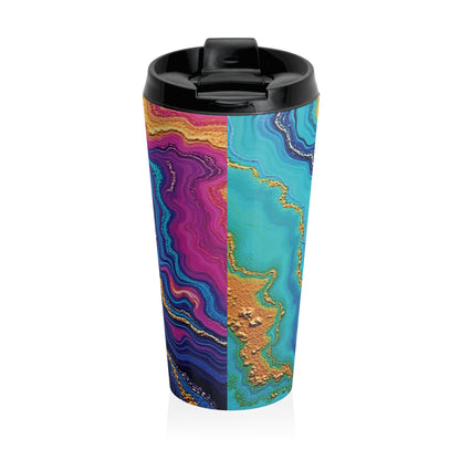 Geode Swirl Stainless Steel Travel Mug