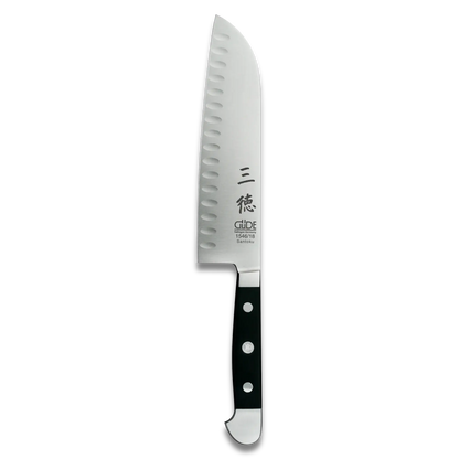 Alpha Santoku Knife With Hollow Edges - 7 inch