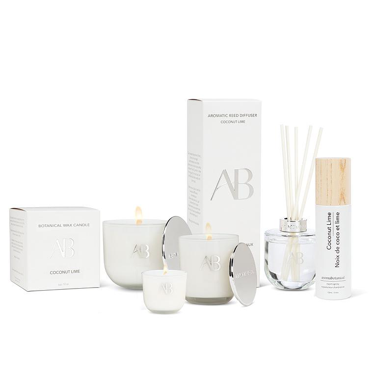 Coconut Lime Reed Diffuser with Tropical Citrus Scent by Aromabotanical