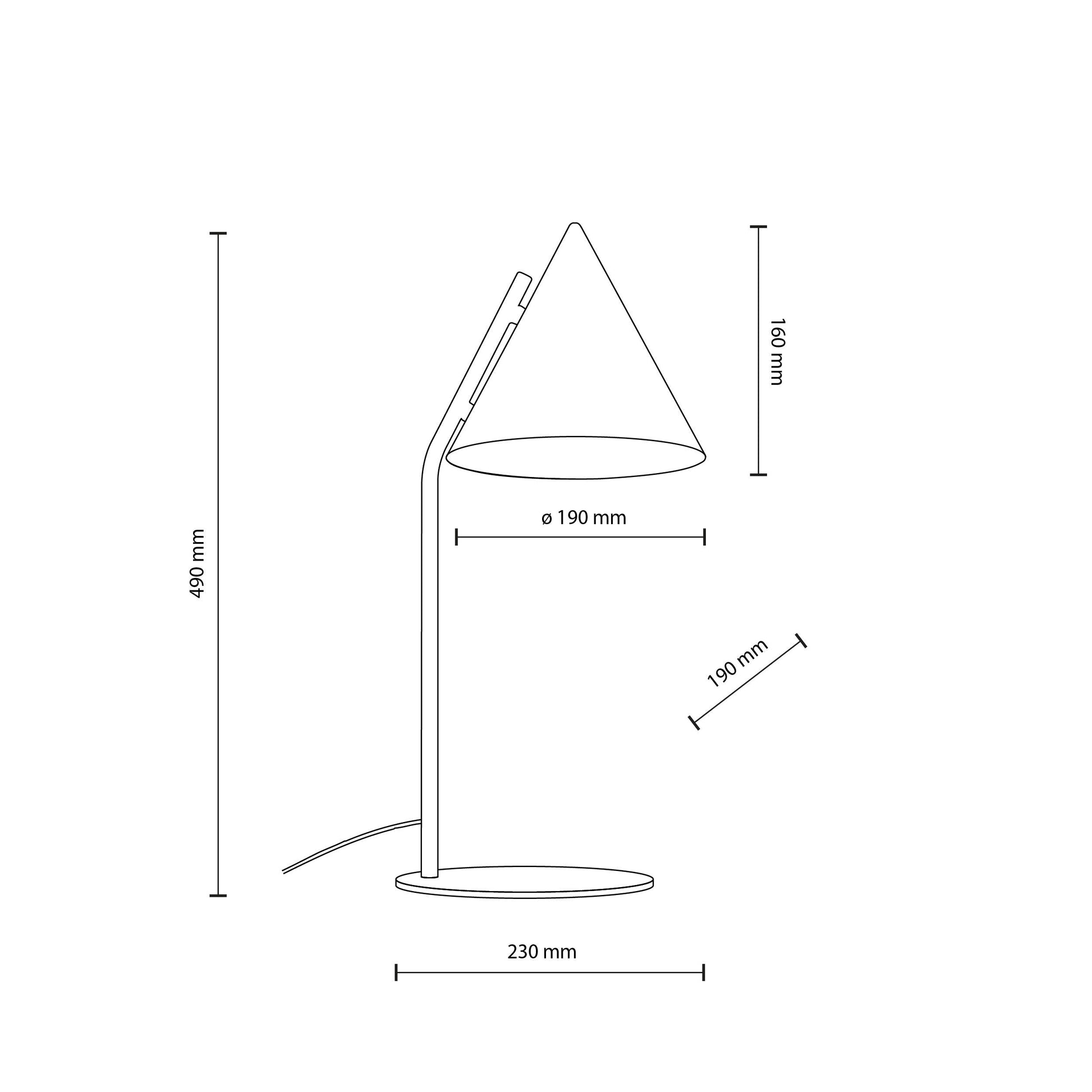 CONO Black Modern Minimalist Night Lamp - AURABAGS SHOP