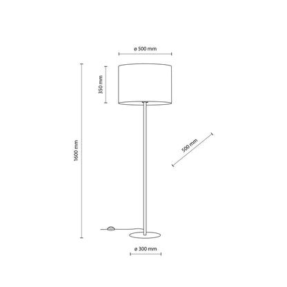 UMBERTO Brown Modern Floor Lamp - AURABAGS SHOP