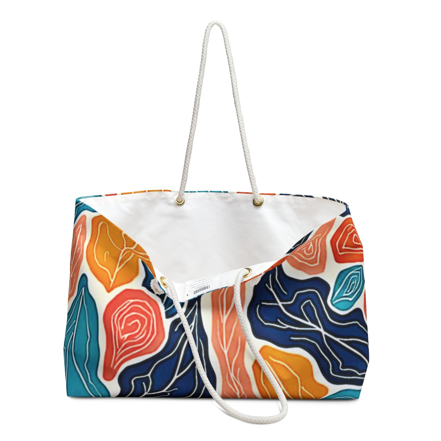Colorful Abstract Leaves Weekender Bag | Beach Tote| Large Tote Bag| Everyday mom bag| Mom carry on bag| Mom carry on bag
