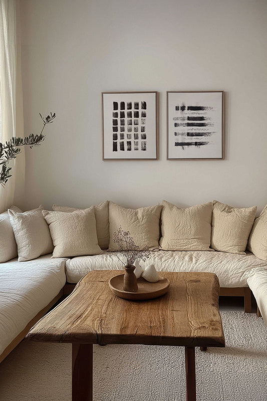 LINEAR CONTRAST DUO (2 Oeuvres sur toile étirée)