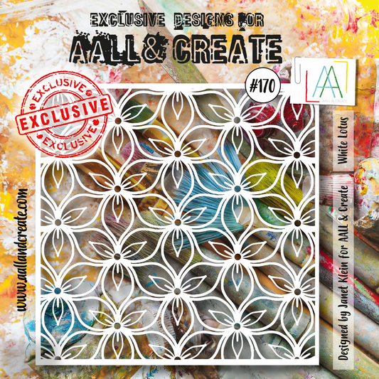 AALL and Create 6"x6" Stencil - #170 - White Lotus