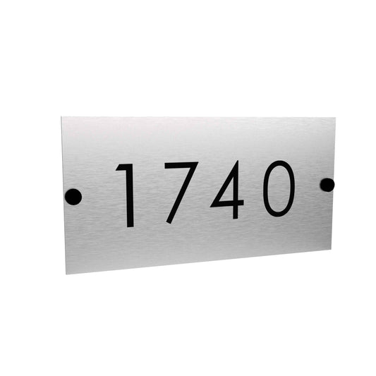 DeVille - Plaque d'adresse rectangle horizontale en stainless - 1740