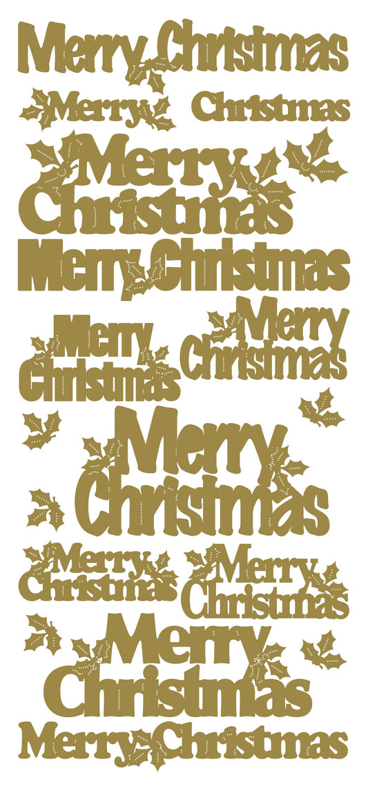 Peel-Off Stickers Merry Christmas var. sizes