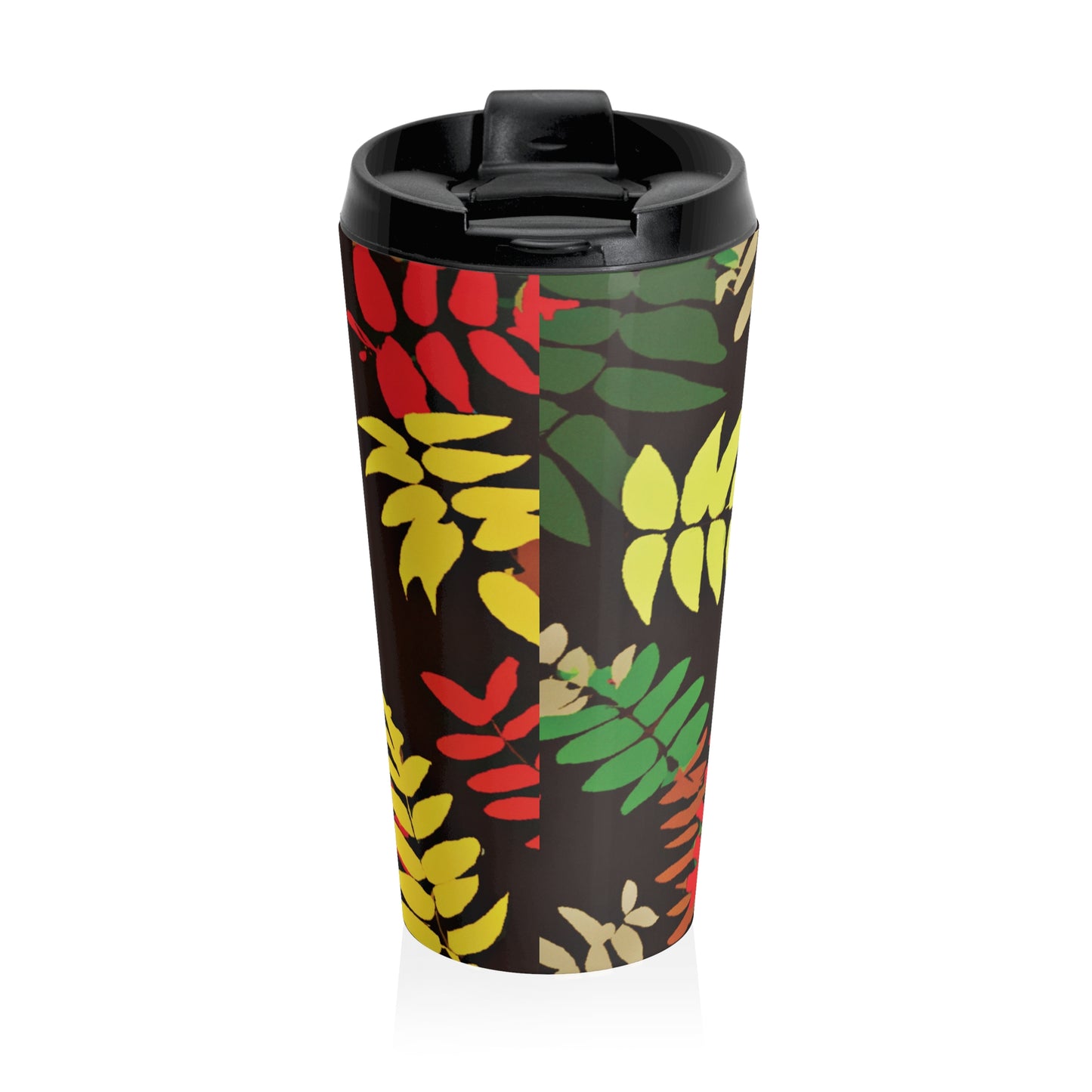 Travel Mug — Colorful Autumn Fern Stainless Steel Tumbler