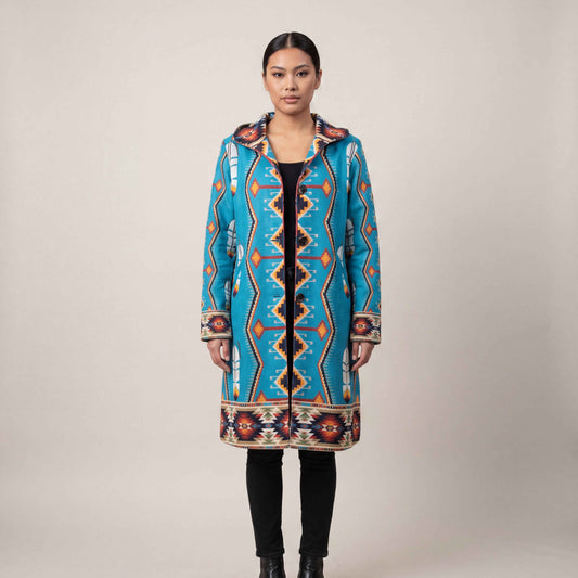 OLDTRIBES™ Sky Blue Long Coat