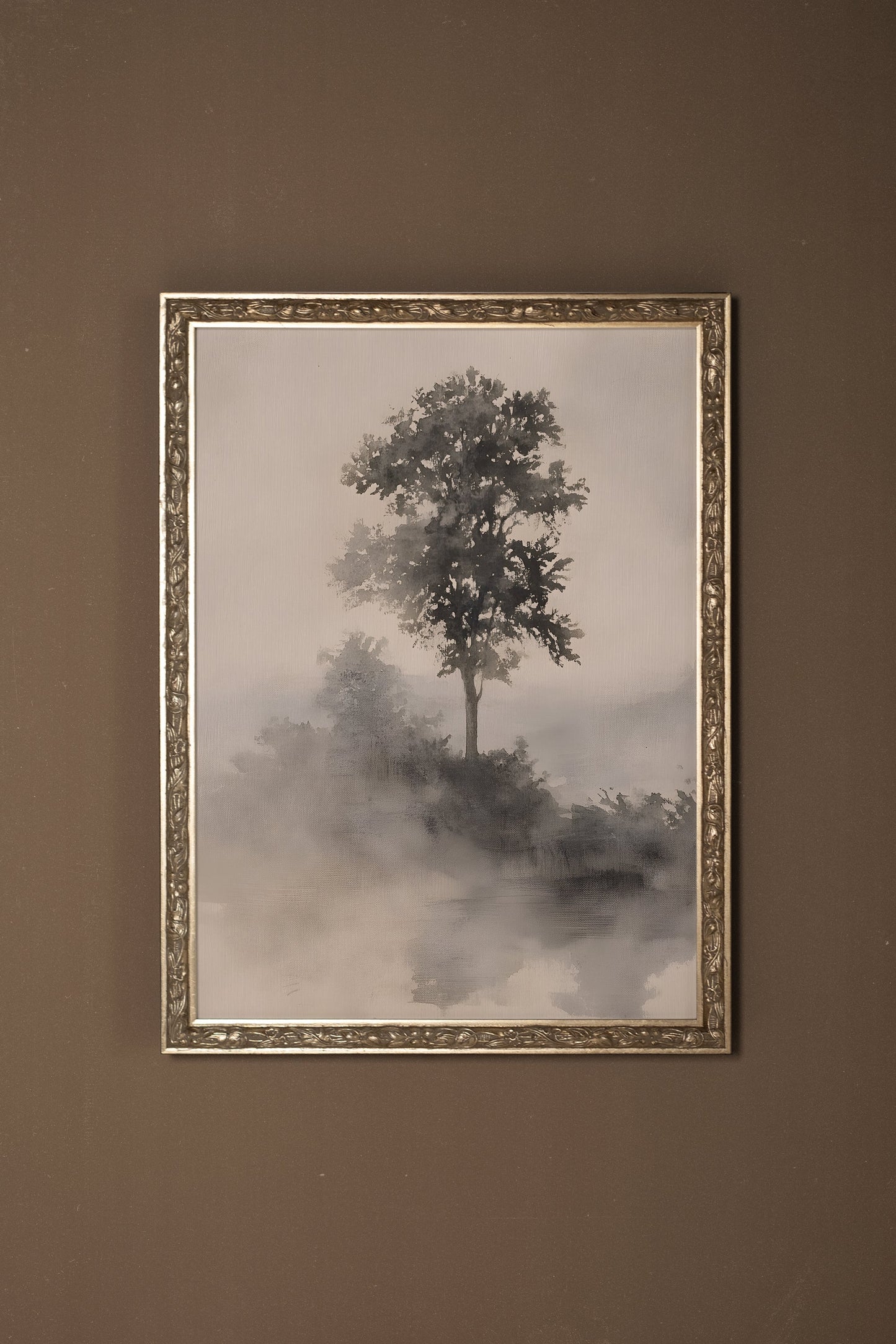 SILENCE DE LA BRUME, CADRE VINTAGE ARGENT