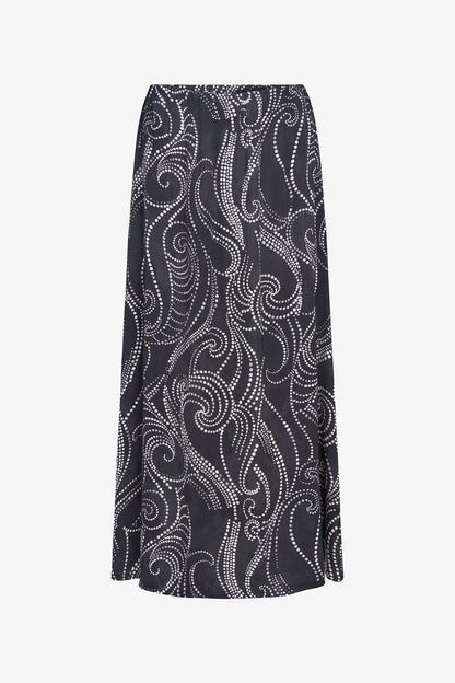 Women's Printed Woven Pull-On Flowing Skirt